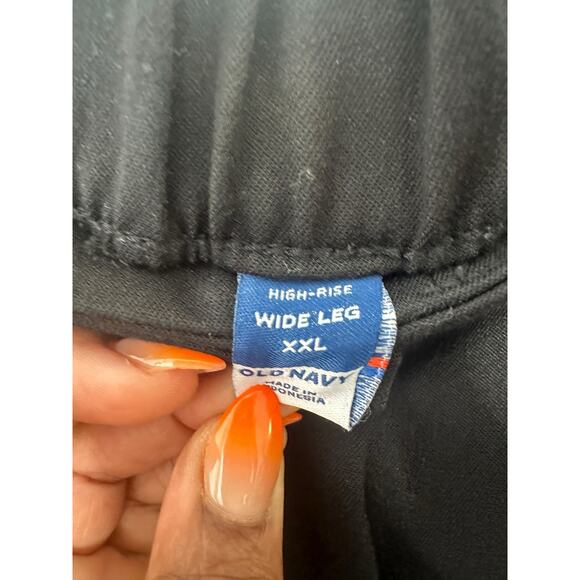 Old Navy Black Plus Basic Work Office Stretch High Rise Wide Leg Pants Size XXL - Picture 2 of 11